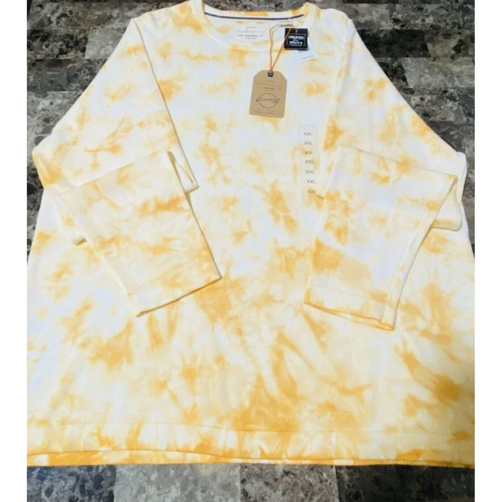 Weatherproof Vintage Mens Long Sleeve XXL Created for Macys Yellow Shirt NEW $70